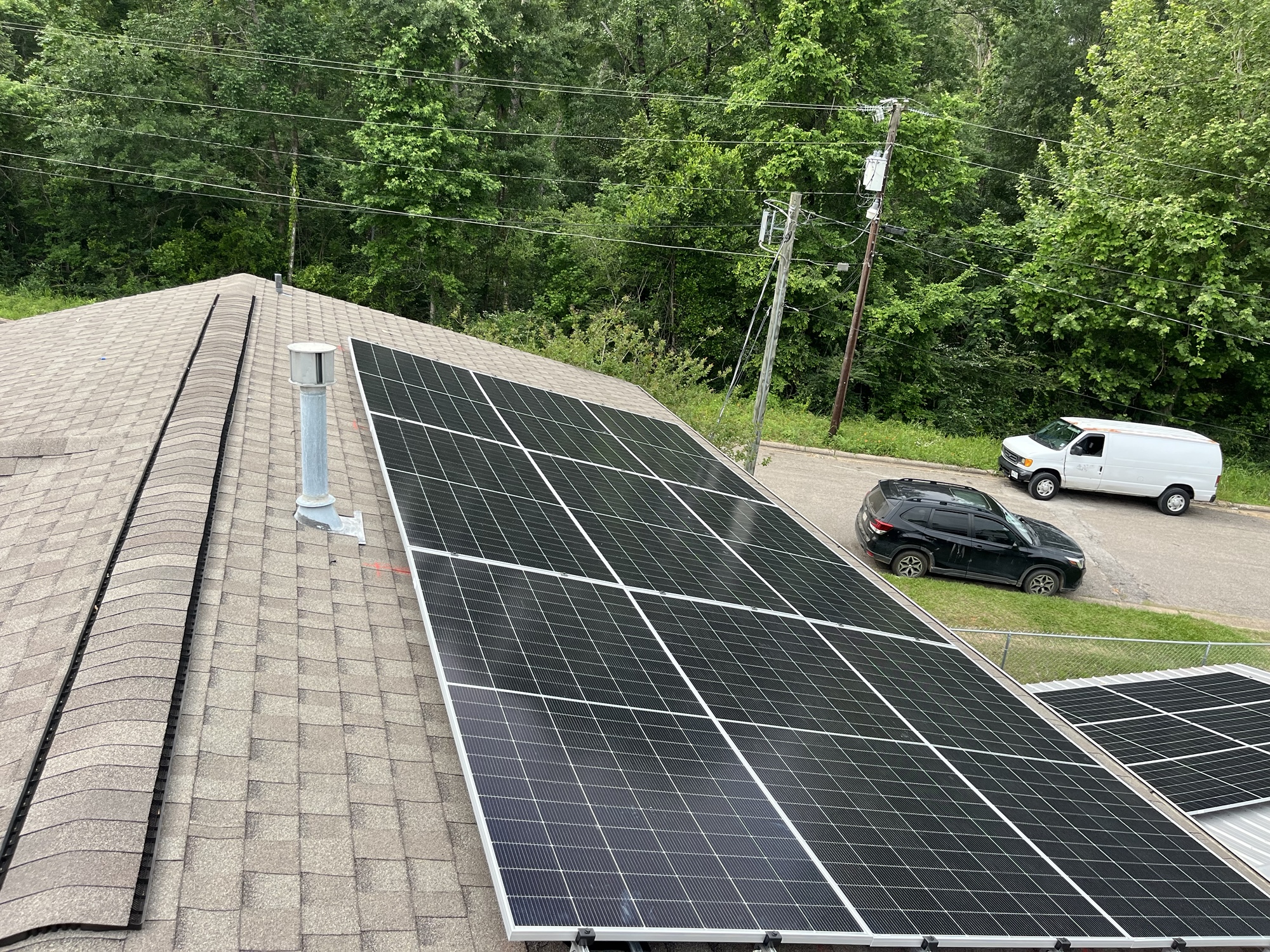 Completed Solar Array C on shingle roof