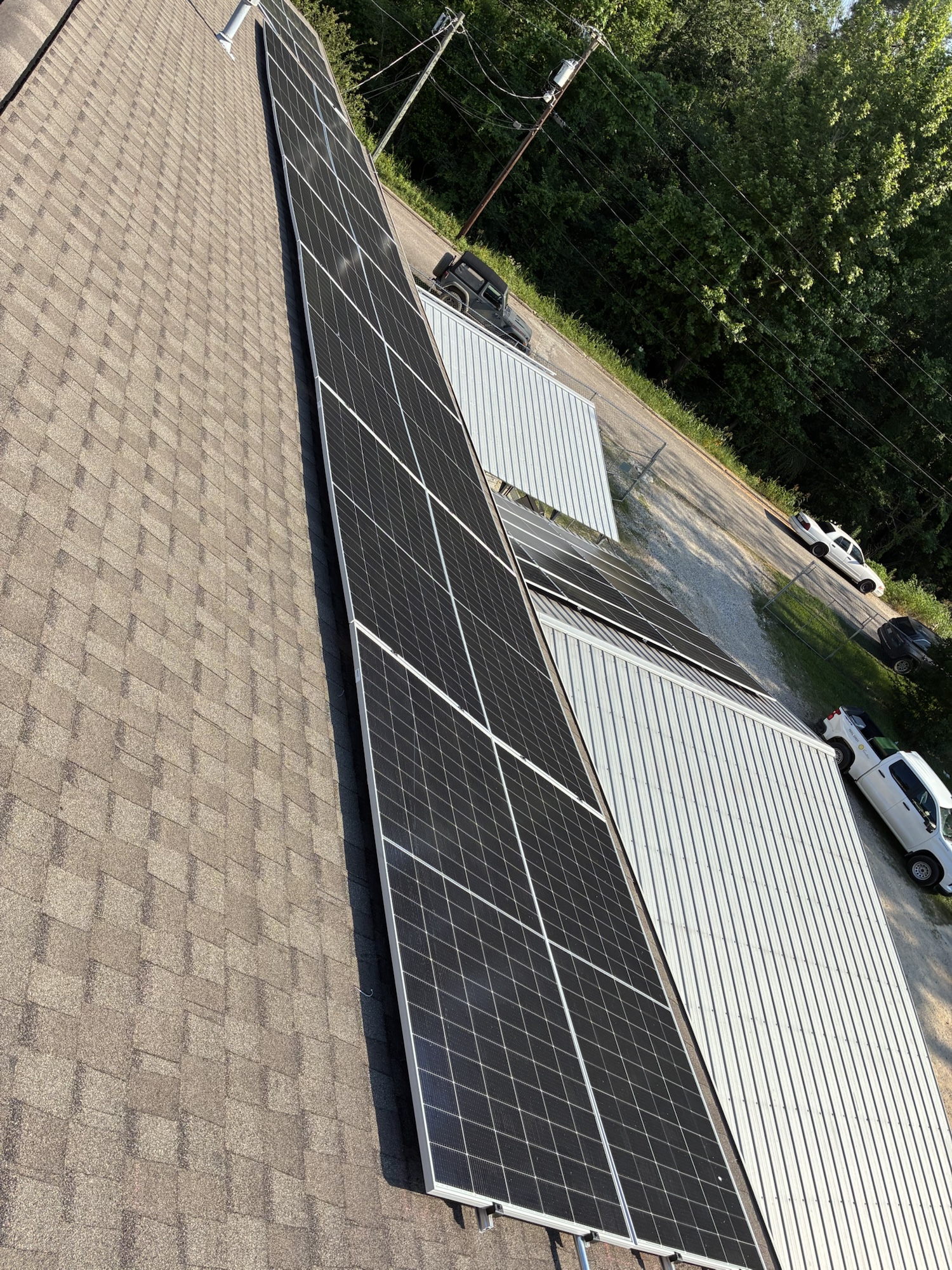 Completed Solar Array B along ridge line